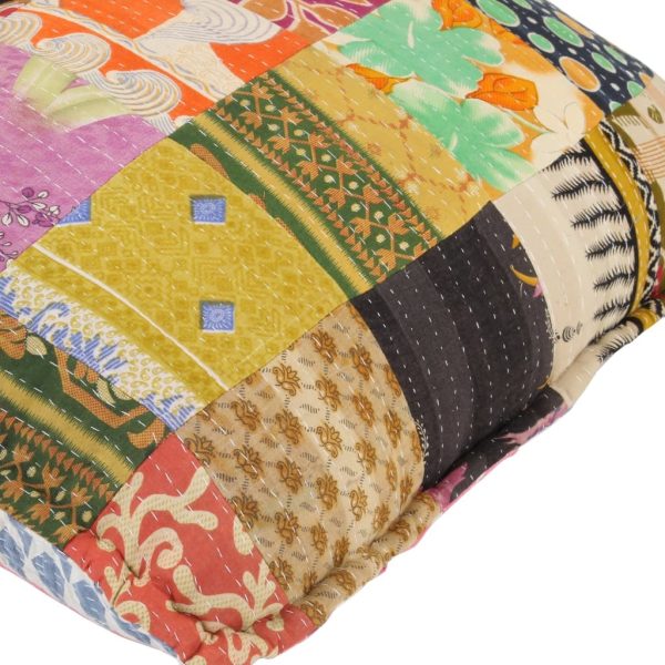 Bean Bag Sofa Multicolour Fabric Patchwork