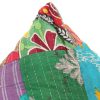 Bean Bag Sofa Multicolour Fabric Patchwork