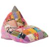 Bean Bag Sofa Multicolour Fabric Patchwork