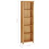 Bookcase 52×22.5×170 cm Solid Oak Wood