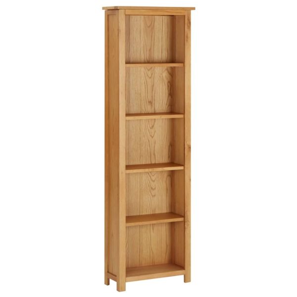 Bookcase 52×22.5×170 cm Solid Oak Wood