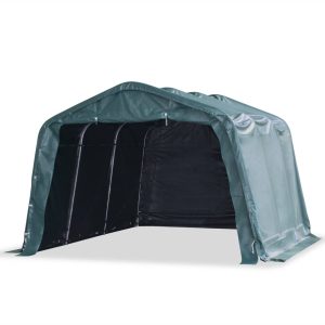 Removable Livestock Tent PVC 550 g/m Dark Green – 3.3×4.8 m