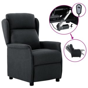 Electric Recliner Dark Grey Fabric