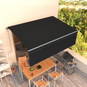 Automatic Retractable Awning with Blind 4x3m Anthracite