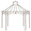 Garden Pavilion Antique Brown 400x258x378 cm Iron