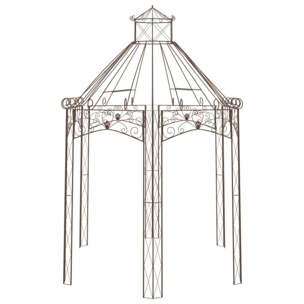 Garden Pavilion Antique Brown 400x258x378 cm Iron