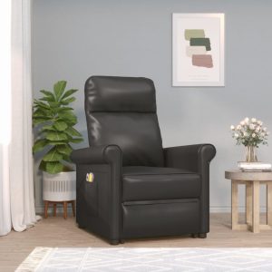 Stand up Massage Chair Black Faux Leather