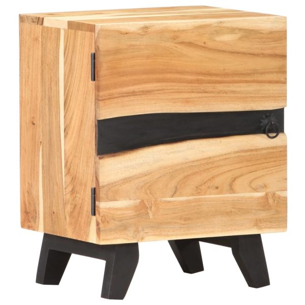 Piqua Bedside Cabinet 40x30x51 cm Solid Acacia Wood