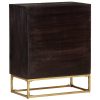 Sideboard Black 60x35x75 cm Solid Mango Wood