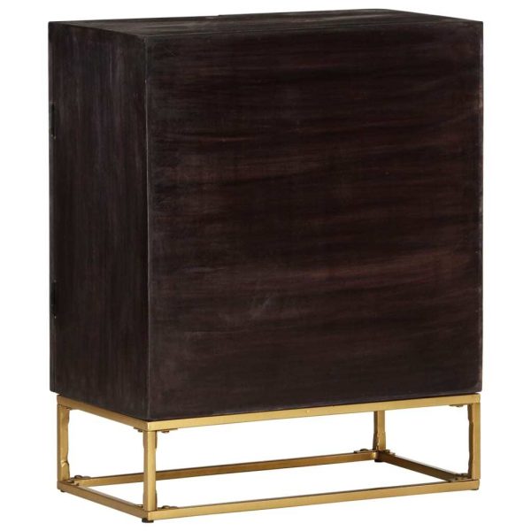 Sideboard Black 60x35x75 cm Solid Mango Wood