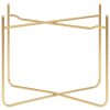 Delray Side Table Black and Gold 38x38x38.5 cm MDF