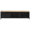 Arvin TV Cabinet 130x30x37 cm Solid Rough Mango Wood