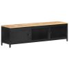 Arvin TV Cabinet 130x30x37 cm Solid Rough Mango Wood