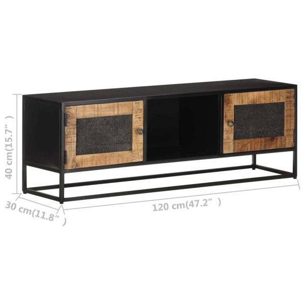 Camboon TV Cabinet 120x30x40 cm Rough Mango Wood