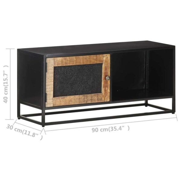 Southchase TV Cabinet 90x30x40 cm Rough Mango Wood