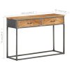 Console Table 110x35x75 cm Solid Acacia Wood