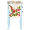 Olney Hand Painted Bedside Cabinet 40x30x50 cm Solid Mango Wood