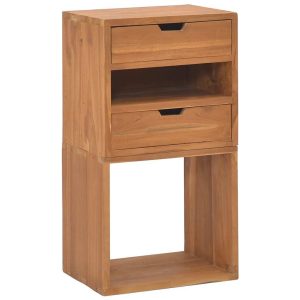 Storage Cabinet 40x30x76 cm Solid Teak Wood