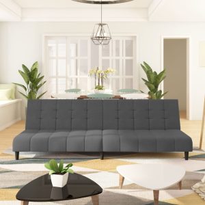 Pendleton 2-Seater Sofa Bed Dark Grey Velvet