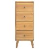 Chest of Drawers 40x30x100 cm Solid Wood Teak